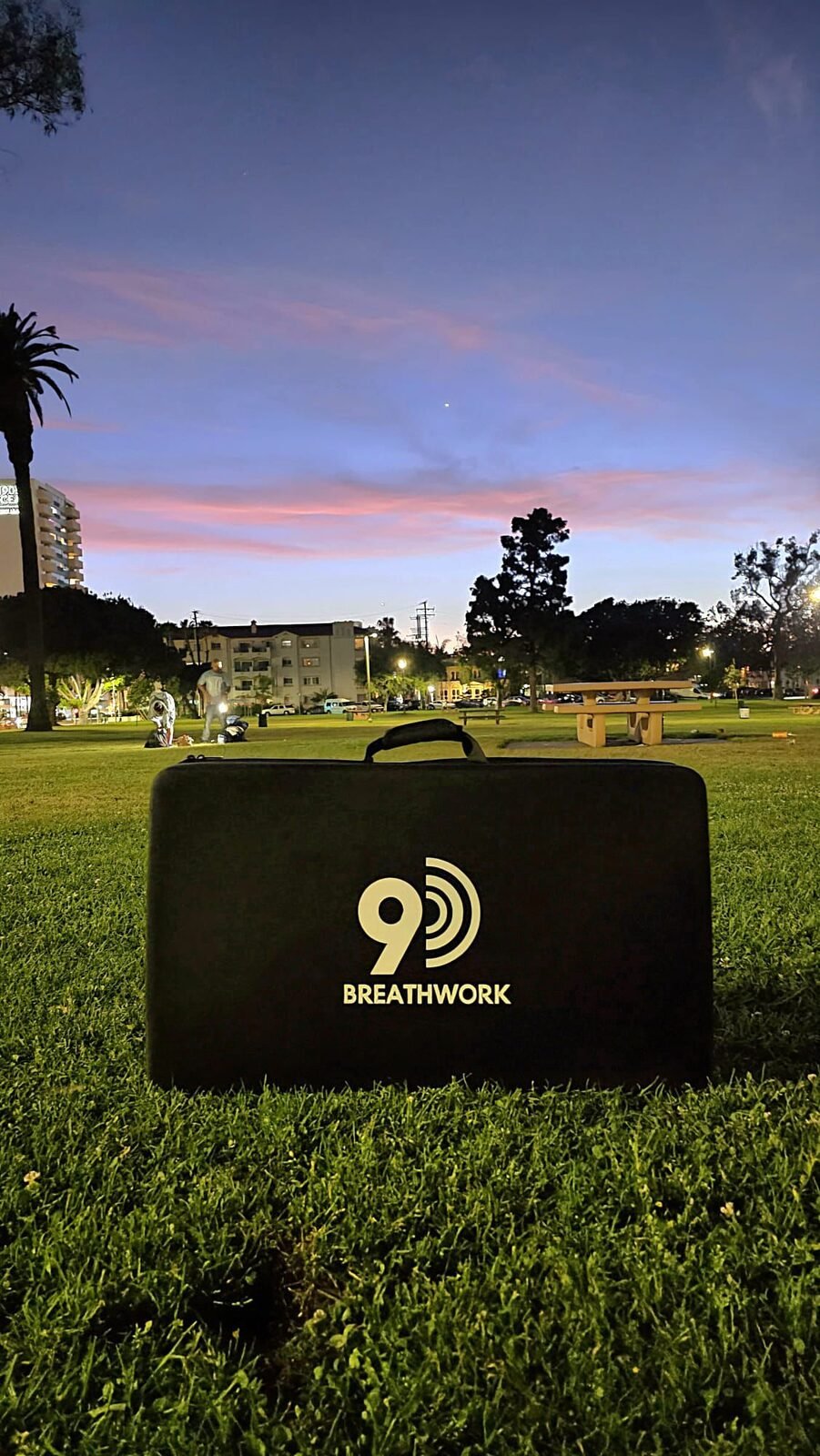 9D Breathwork facilitator case at twilight